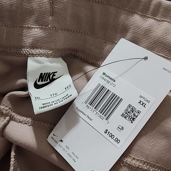 Nike Sportswear Women's Tech Fleece Joggers Diffused Taupe Black plus XXL NEW!!‎ - Picture 10 of 13